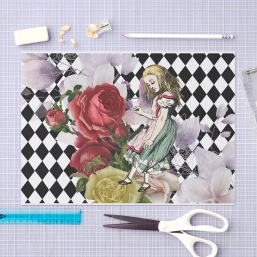 Alice in Wonderland ontkoppeling Tissuepapier (Craft)