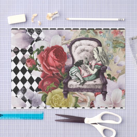 Alice in Wonderland ontkoppeling Tissuepapier (Craft)