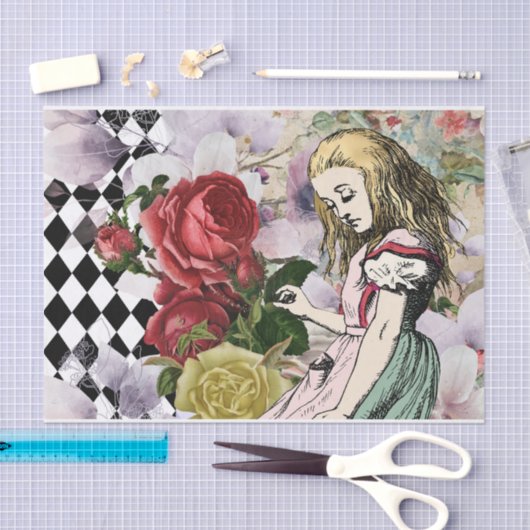 Alice in Wonderland ontkoppeling Tissuepapier (Craft)