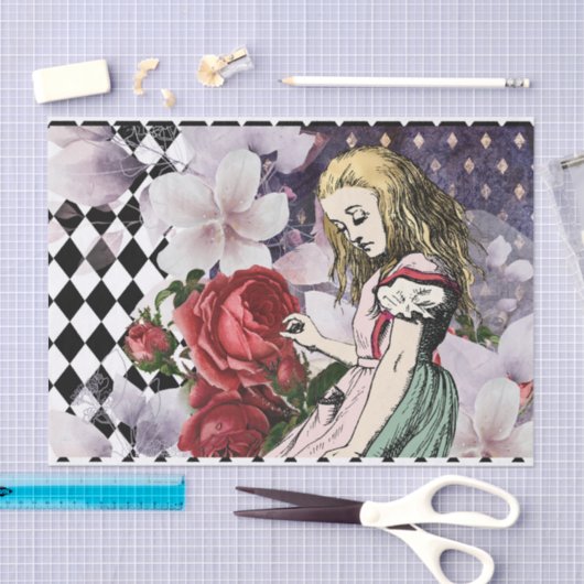 Alice in Wonderland ontkoppeling Tissuepapier (Craft)