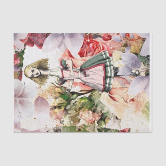  Alice in Wonderland ontkoppeling Tissuepapier (Voorkant)