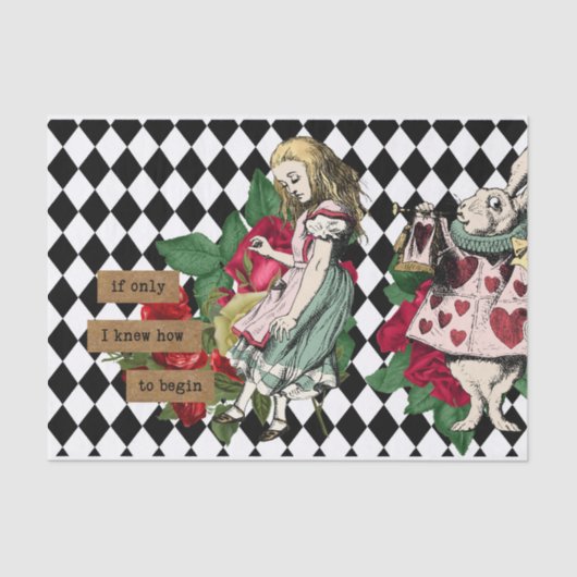 Alice in Wonderland ontkoppeling Tissuepapier (Voorkant)