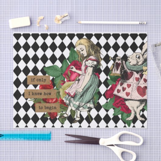 Alice in Wonderland ontkoppeling Tissuepapier (Craft)