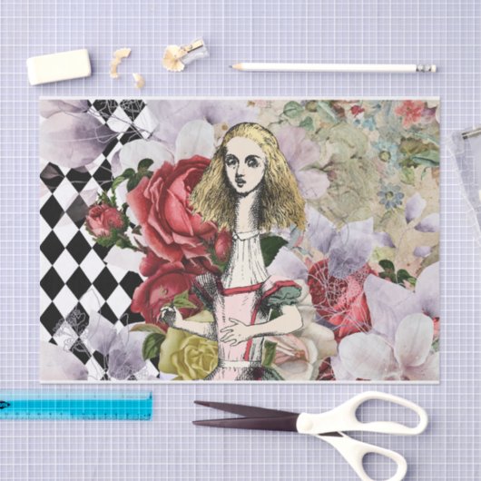 Alice in Wonderland ontkoppeling Tissuepapier (Craft)