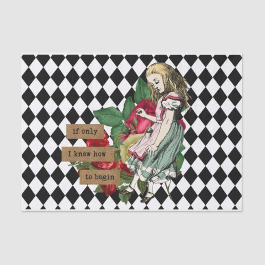 Alice in Wonderland ontkoppeling Tissuepapier (Voorkant)