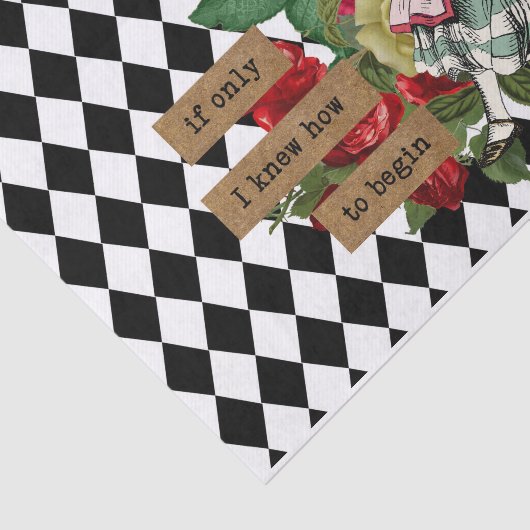 Alice in Wonderland ontkoppeling Tissuepapier (Detail)