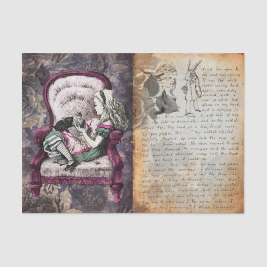  Alice in Wonderland ontkoppeling Tissuepapier (Voorkant)