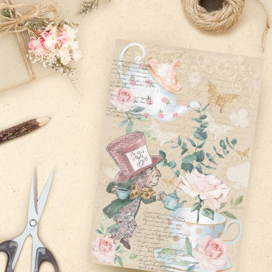 Alice in Wonderland - ontkoppelingsbrief Tissuepapier