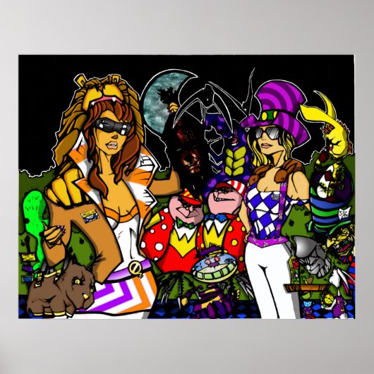 alice in wonderland ontmoet oz - tovenaar poster (Voorkant)