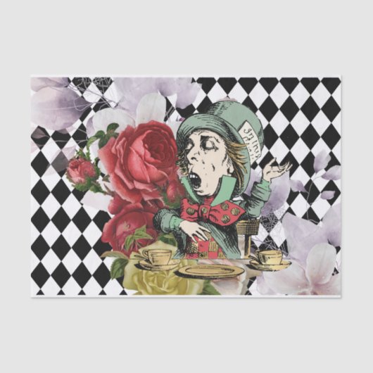  Alice in Wonderland - Ontvanger Mad Hatter Tissuepapier (Voorkant)