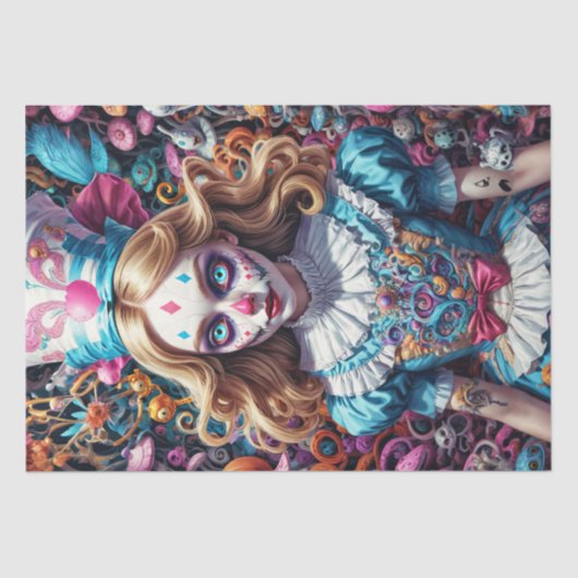 Alice in Wonderland - Ontvangstpagina Tissuepapier (Voorkant)