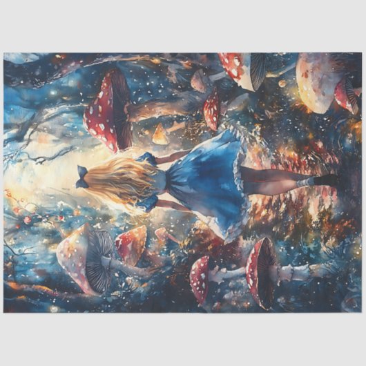 Alice in Wonderland - Ontvangstpagina Tissuepapier (Voorkant)