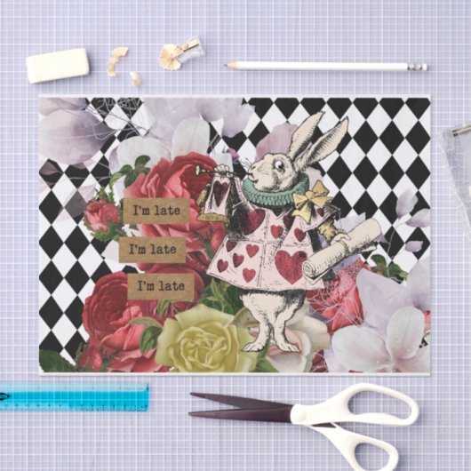 Alice in Wonderland Ontvangstverbod Witte konijn Tissuepapier (Craft)