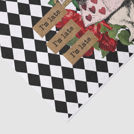 Alice in Wonderland Ontvangstverbod Witte konijn Tissuepapier (Detail)