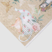 Alice in Wonderland Ontvangt Alice Drink me Tissuepapier (Detail)