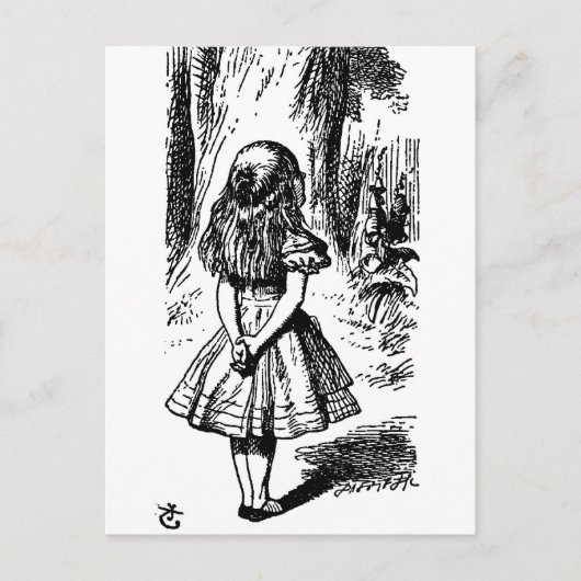 Alice in Wonderland - oorspronkelijke illustratie Briefkaart (Voorkant)