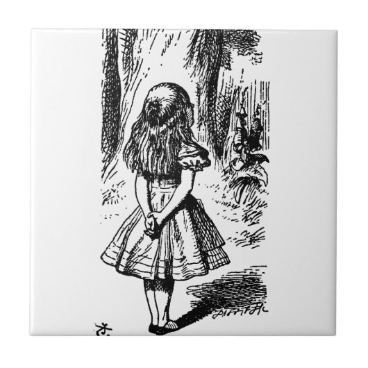 Alice in Wonderland - oorspronkelijke illustratie Tegeltje (Voorkant)