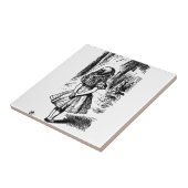 Alice in Wonderland - oorspronkelijke illustratie Tegeltje (Zijkant)