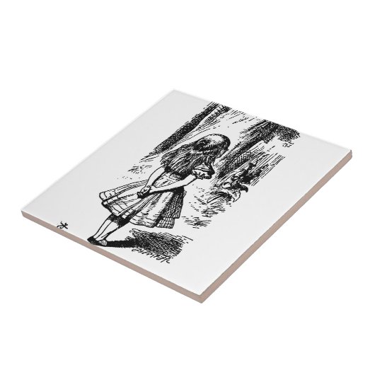 Alice in Wonderland - oorspronkelijke illustratie Tegeltje (Zijkant)