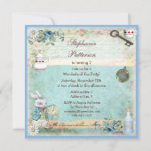 Alice in Wonderland op de dag van de geboorte Tea  Kaart (Achterkant)