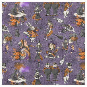 Alice in Wonderland op het web van Halloween Viole Stof