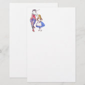 Alice in Wonderland op papier (Voorkant / Achterkant)