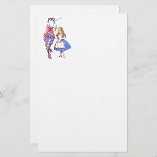 Alice in Wonderland op papier (Voorkant / Achterkant)