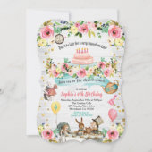 Alice in Wonderland op uitnodiging voor baby (Voorkant)