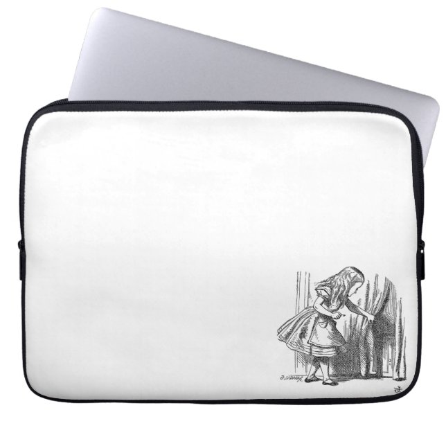  Alice in Wonderland op zoek naar de deur Laptop Sleeve (Voorkant)