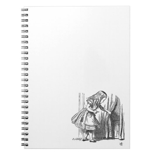 Alice in Wonderland op zoek naar de deur Notitieboek (Voorkant)
