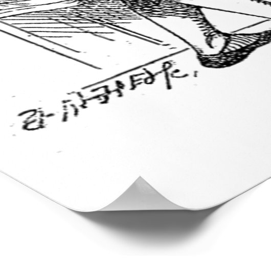  Alice in Wonderland op zoek naar de deur Poster (Hoek)