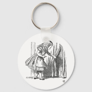 Alice in Wonderland op zoek naar de deur Sleutelhanger