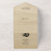 Alice in Wonderland Original Wedding All In One Uitnodiging (Buitenkant)