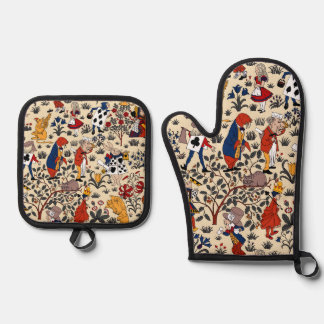 Alice in Wonderland Ovenwant & Pannenlap Set