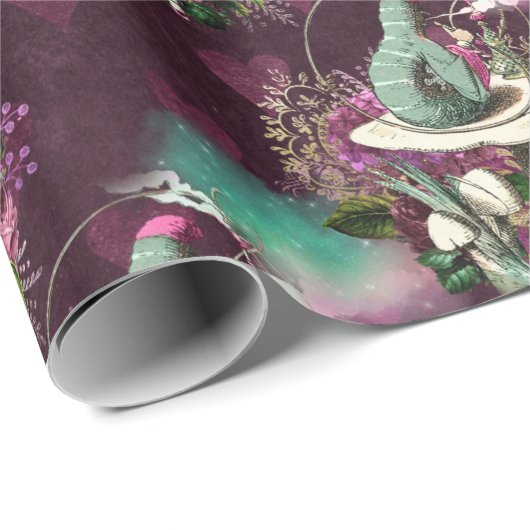 Alice in Wonderland, Paars van de Caterpijler Cadeaupapier (Rol Hoek)