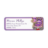 Alice in Wonderland Paarse Cheshire Cat Etiket (Voorkant)