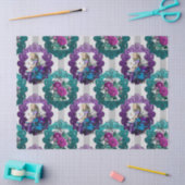 Alice in Wonderland - Paarse groene Lijsten - ontk Tissuepapier (Craft)