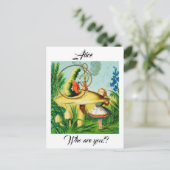 Alice in Wonderland - paddenstoel, zat een rups Briefkaart (Staand voorkant)