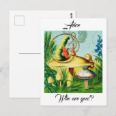Alice in Wonderland - paddenstoel, zat een rups Briefkaart (Voorkant / Achterkant)