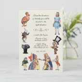 Alice in Wonderland  Paper Cut Outs Kaart (Staand voorkant)