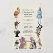 Alice in Wonderland  Paper Cut Outs Kaart (Voorkant / Achterkant)