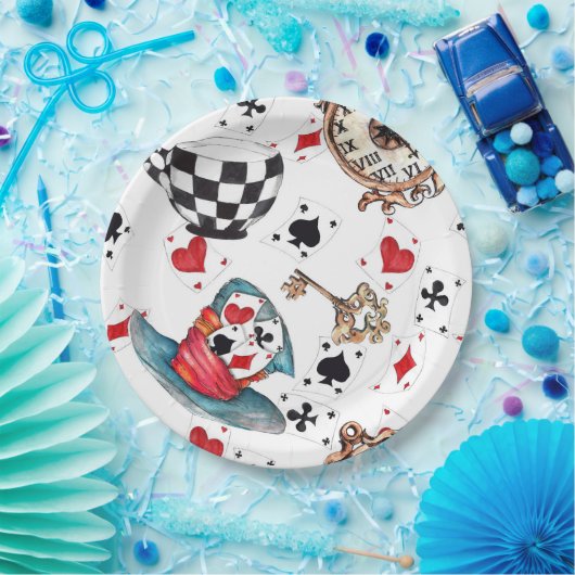 Alice in Wonderland Papieren Bordje (Feest)