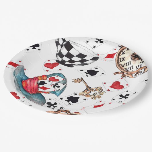 Alice in Wonderland Papieren Bordje (Gekanteld)
