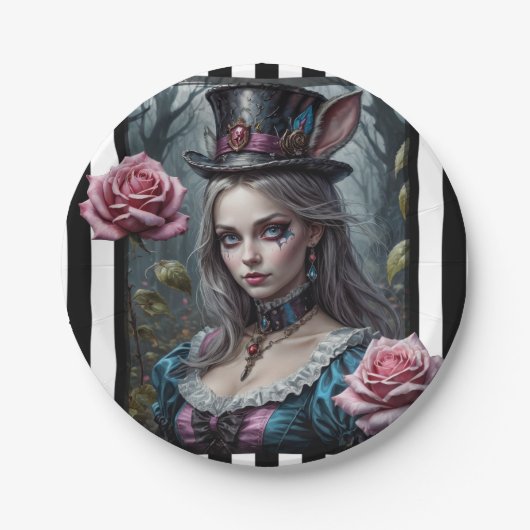 Alice in Wonderland Papieren Bordje (Voorkant)