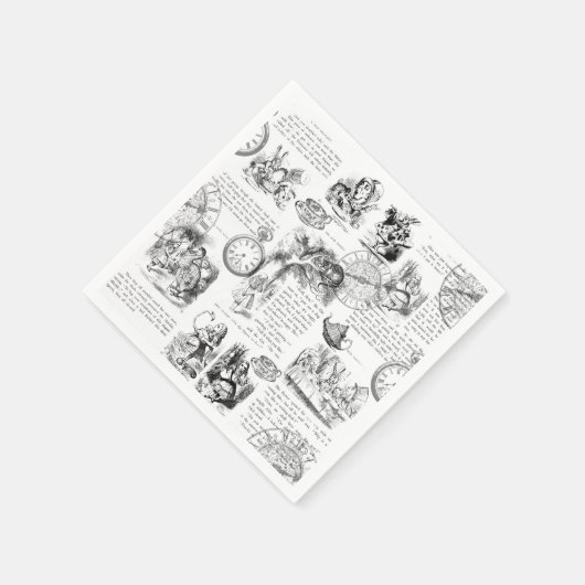 Alice in Wonderland papieren servetten (Hoek)