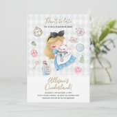Alice in Wonderland Par-Tea Eerste Verjaardagsfees Kaart (Staand voorkant)