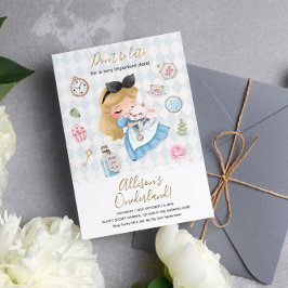 Alice in Wonderland Par-Tea Eerste Verjaardagsfees Kaart
