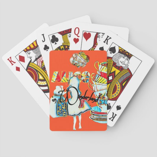 Alice in Wonderland partijvoordeel Pokerkaarten (Achterkant)