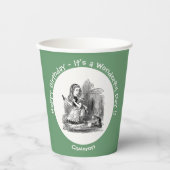 Alice in Wonderland Party - Alice en de Kitten Papieren Bekers (Voorkant)