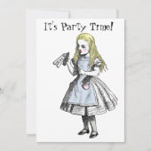Alice in Wonderland Party Invitation Card Kaart (Voorkant)